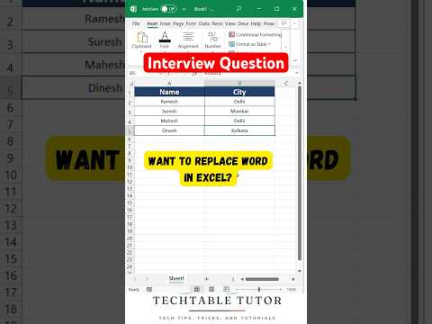 Excel में Find & Replace कैसे करें? एक क्लिक में डेटा बदलें! | Hindi Tutorial #excelshorts #excel