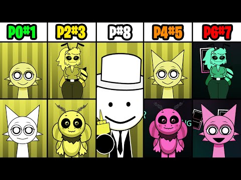 Mix of EVERY Monster VOICE From Incredibox MUSTARD! All Phases 1-8 Comparison