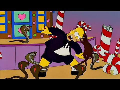Homer was attacked by an animal while performing on stage