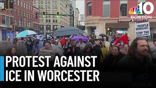 Worcester protesters call out ICE after chaos on Eureka Street