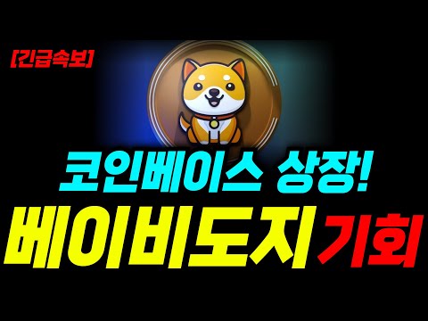 베이비도지 드디어 떴다! 코인베이스 상장 날짜!? 지금 당장 확인하세요! #베이비도지 #베이비도지코인
