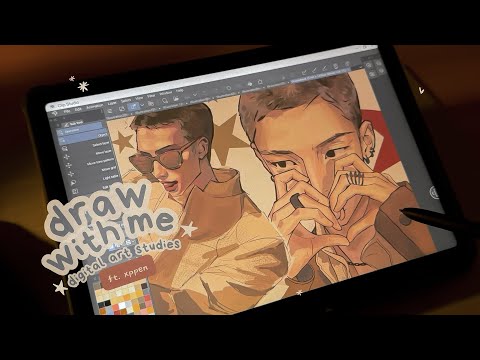draw with me, digital art studies ★ w/xppen ₊⊹
