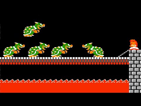 Super Mario Bros: Playing as 4 Bowser