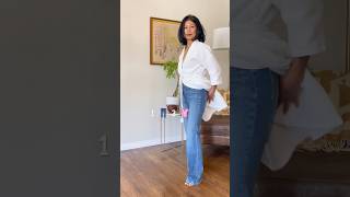 1 👖 3 👚for spring! #petitewoman #ootdfashion #over50women #fashioninspo #casualchic #anntaylor