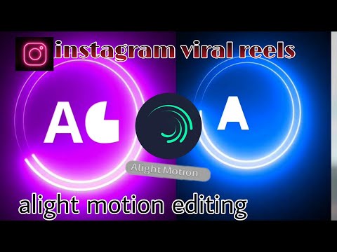 Instagram Trending Video Editing  | Alight Motion Editing  neon circle status video | Neon Name art