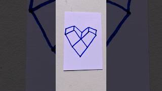 How to Draw 3D Heart ❤️ Art Tutorial #shortvideo #art #ytshorts #shorts #viralvideo #trending #viral
