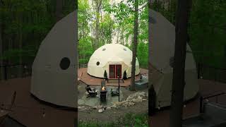 Luxury Geodesic Glamping Dome w/ Waterfall! Tiny Home Mini Tour