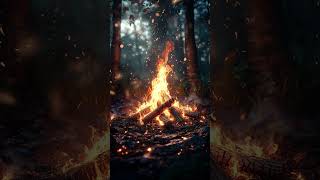 Meditation Fire Crackling and Forest Night Sound #meditationmusic #sleepaid #livewallpaper