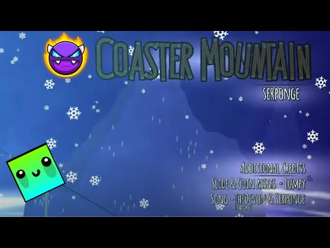Beating my First Demon || Geometry Dash Coaster Mountain