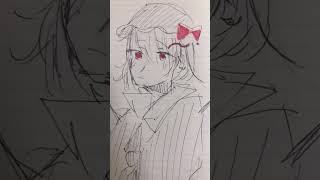 東方推しだけ本気！！ #落書き #アナログイラスト #推しだけ本気 #霊夢 #魔理沙