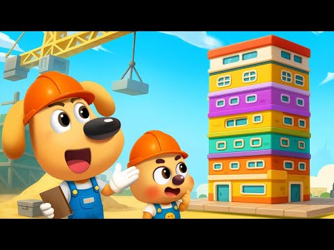 We Are Construction Workers | Jobs and Career Pretend Play | Kids Cartoon | Sheriff Labrador