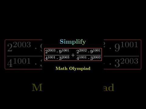 Math Olympiad Simplification Problem #maths