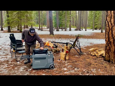 Winter Camping with Anker SOLIX EverFrost Powered Cooler 2