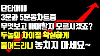 단타매매에서 3분봉과 5분봉차트중 어느걸봐야할지 질문이 상당히 많아서 영상올립니다... 정답은 바~~로~! 이차이점! #단타매매#3분봉매매#5분봉매매#차트분석