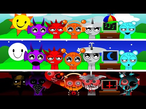 All Baby Versions in Incredibox Sprunki! Baby vs Baby Night vs Adult