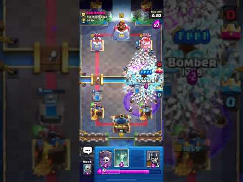 Summoning a skeleton apocalypse in clash royale legendary infinite elixir friendly battle