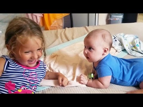 Cute Siblings Playing together