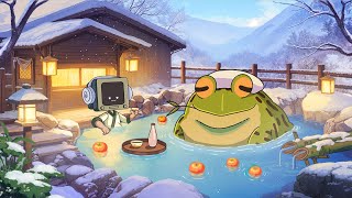 winter hot spring ❄ calm your anxiety, relaxing music [chill lo-fi hip hop beats]