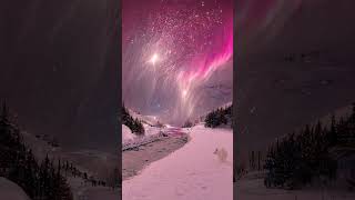 Cutie! I'm Sharing the Magical Northern Lights with You—May You Always Be Happy!