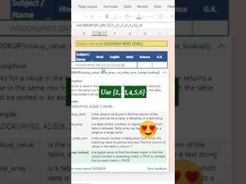 VLOOKUP Next Level #multipleconditions #vlookupformula #vlookup #formula #excel