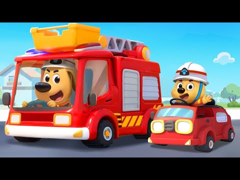 Fire Truck Rescue Mission | Pretend Play | Safety Rules for Kids | Sheriff Labrador