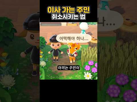 이사 가는 주민 취소 시키는 법 #모동숲