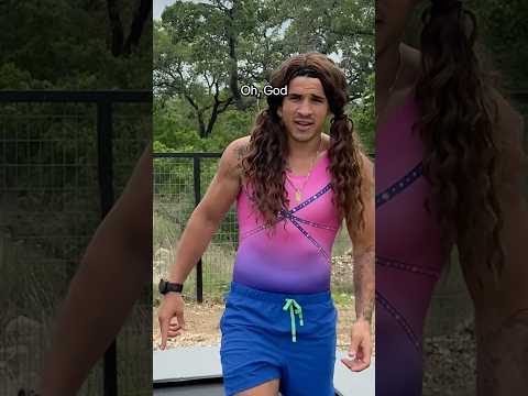 Acting like my kids on the Trampoline…🙈 #shorts