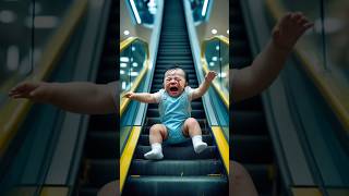 🐰 yellow rabbit saves lost saves from escalator #ai #rabbit #rescue #animal #rescueanimals