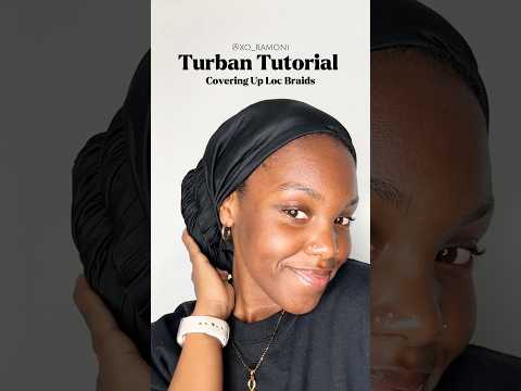 Black Girl Turban Tutorial | Headwrap over LOCS😍 #turbantutorial #headwrapstyles #locstyles #turban