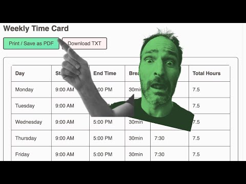 Create a time sheet to calculate hours using AI