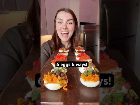 6 eggs 6 ways! #foodie #eggs #eating #shorts #foodreview #mukbang