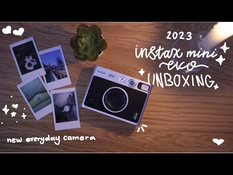 Fujifilm Instax mini Evo hybrid camera unboxing aesthetic  📸 new everyday photo camera 🖤