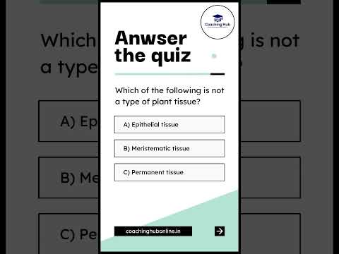 Answer the Quiz!    #coachinghub  #education #tissue #science