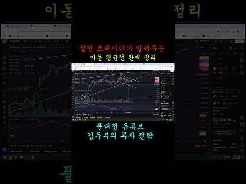 이동평균선 어려우신가요? 비트코인,주식 실전 트레이더가 이평선을 쉽게 설명해드립니다 #shorts
