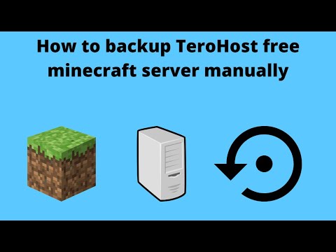 How to manually backup Terohost free minecraft server