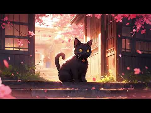 Cat & Flower 🌺 Lofi Hip Hop Radio [Lofi Playlist For Study, Relax, Stress]