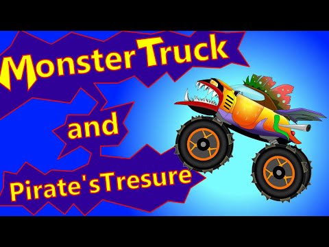 Scary Monster Truck | Monster Car | Pirates Treasure | Monster Truck story