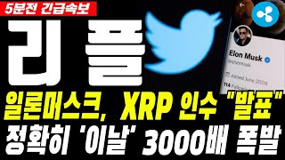[리플 전망]일론머스크 xrp 인수발표 #리플 #리플전망 #리플분석 #xrp