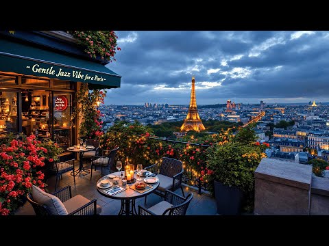 Paris Morning Jazz ☕Warm Balcony Coffee Shop Ambience to Study & Work | Smooth Jazz Background Music