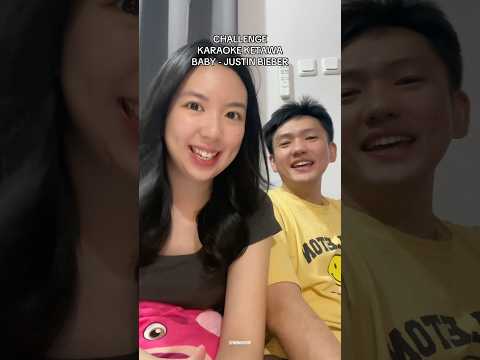 CHALLENGE KARAOKE KETAWA @ivanderjonathanr🤣 #lol #challenge #couple #karaoke #hellomelle #melle