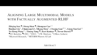 [short] Aligning Large Multimodal Models with Factually Augmented RLHF