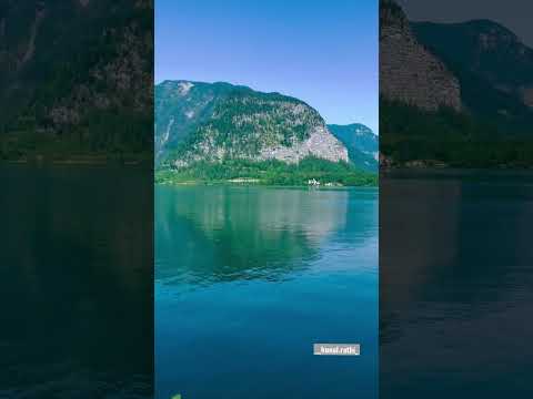 A dream view from Hallstatt village in #austria #hallstatt #salzburg #beautifullake #alps #shorts