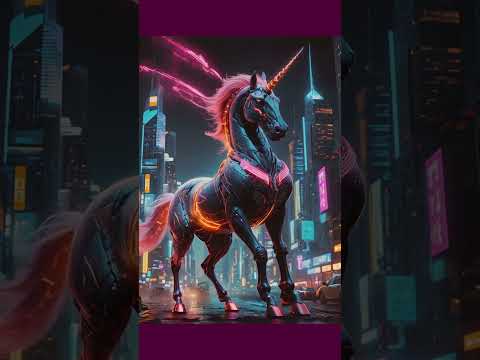 Neon unicorn 1 #aigeneration #aishowcase #unicorn