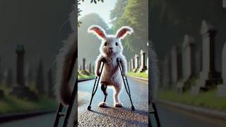 Poor little rabbit because of a drunk driver 🐰 #RabbitRescue #CuteAnimals