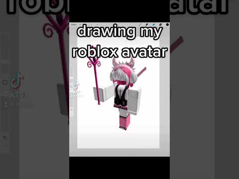 drawing my roblox avatar 😍 #roblox #robloxart