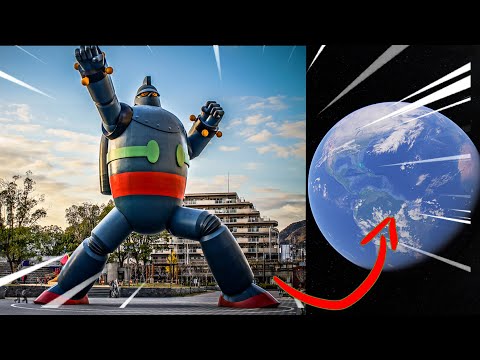 Giant robot found on Google Earth!  #discoverearth  #googleearth #GrimaceShake #mcdonald's