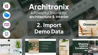 Import Architronix WordPress theme Demo Data.
