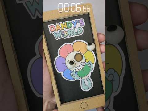 Dandy's World😍Dandy Cardboard iPhone Game😍Paper Craft DIY & Game Play #shorts #roblox #iphone16