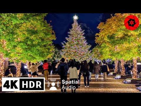 Ebisu, Tokyo Christmas Lights 2023 // 4K HDR Spatial Audio