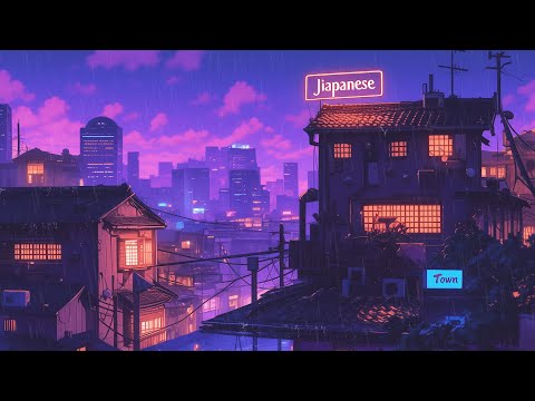 Lofi Hip Hop Beats 🍚 1980s & 90s Nostalgic Vibes & Retro Japanese Town Ambience 🌆 Lofi Rain Playlist